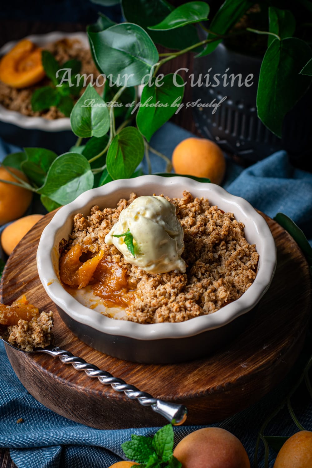 Crumble d'abricot à l'avoine