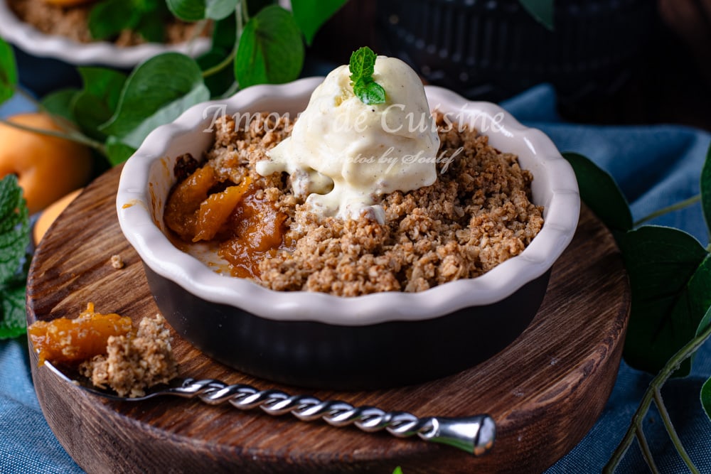 Recette de crumble d'abricots à l'avoine