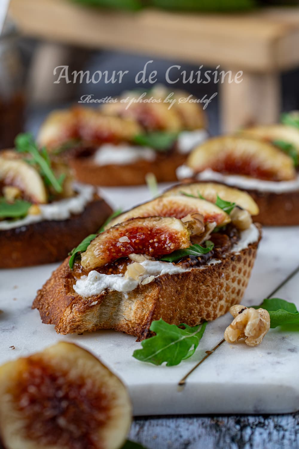 Recette Bruschettas à la ricotta et figues