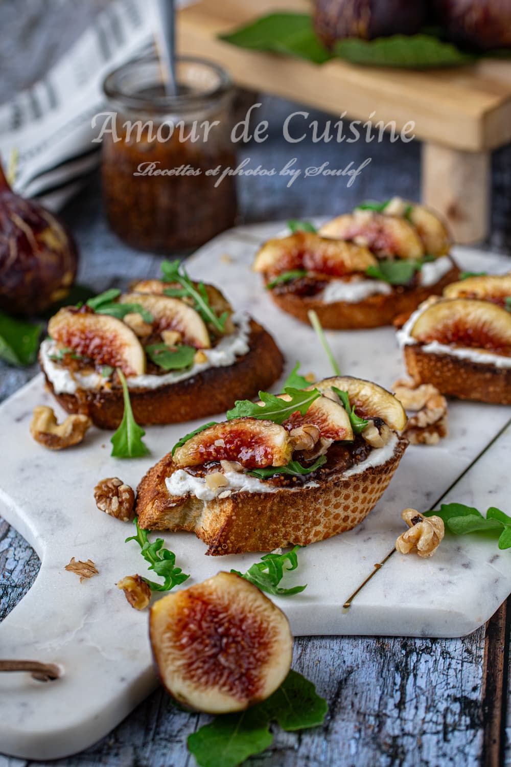 Bruschettas à la ricotta et figues