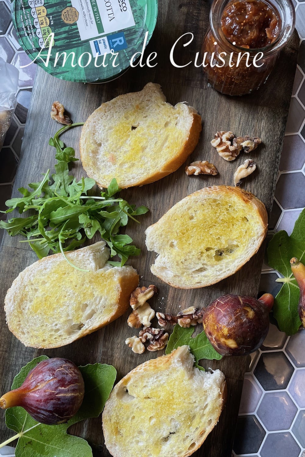 composition des bruschettas aux figues