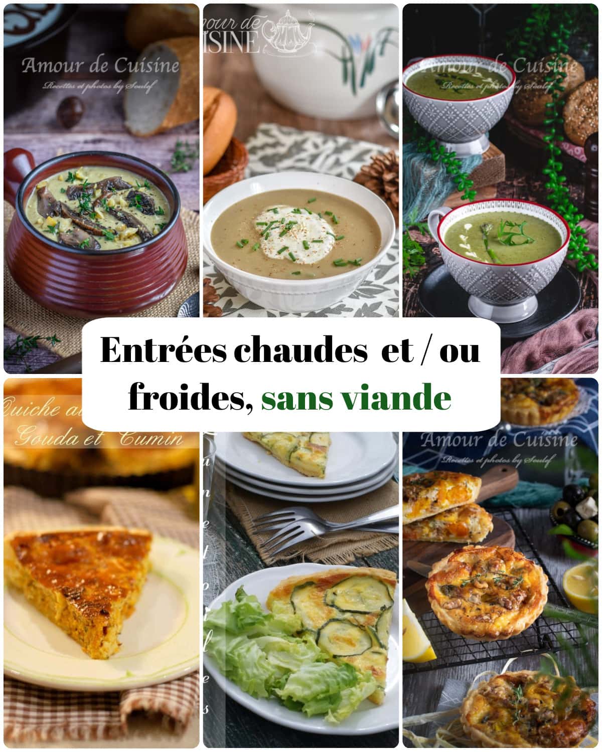 Entrées chaudes et froides