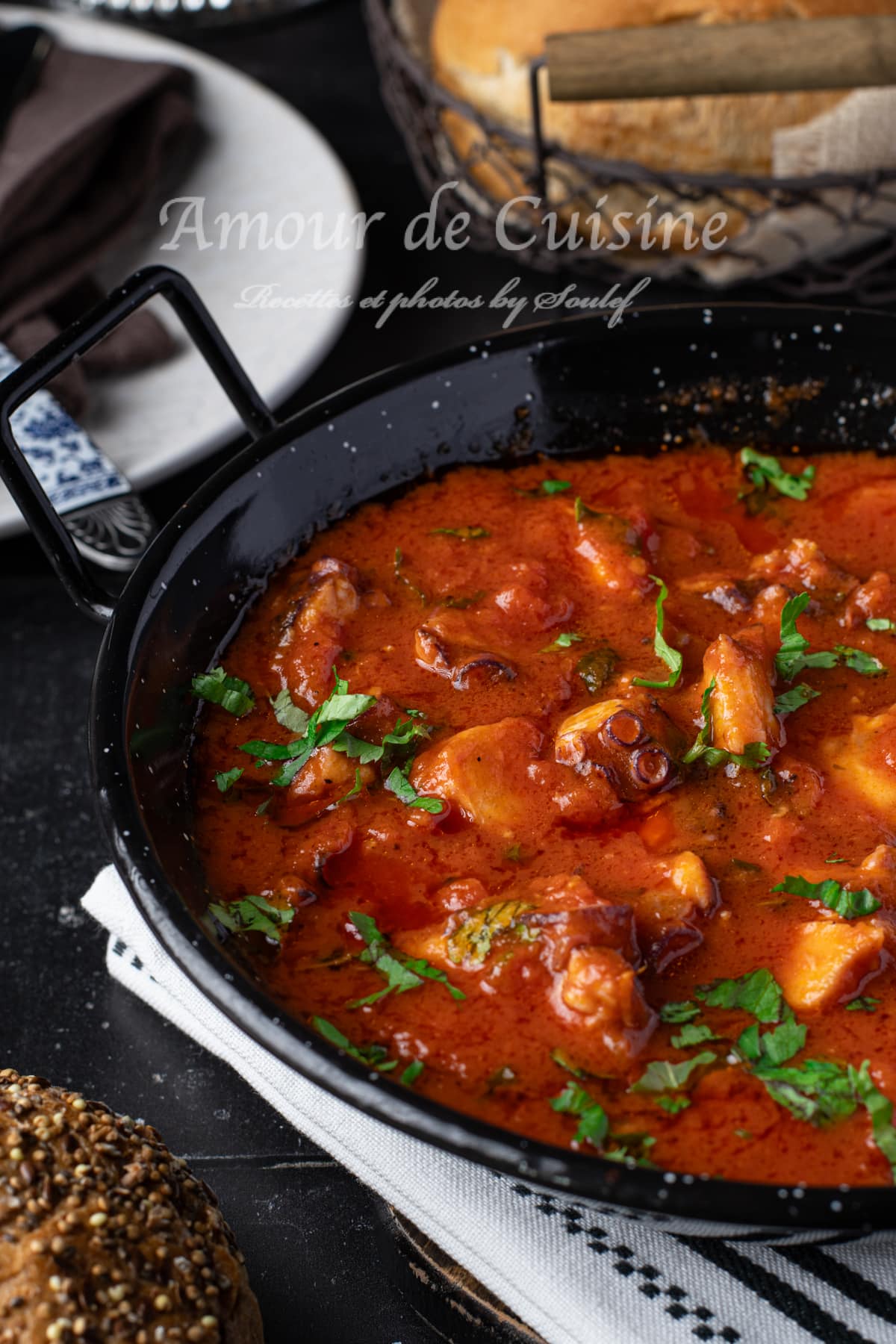 Recette de poulpe à la sauce rouge