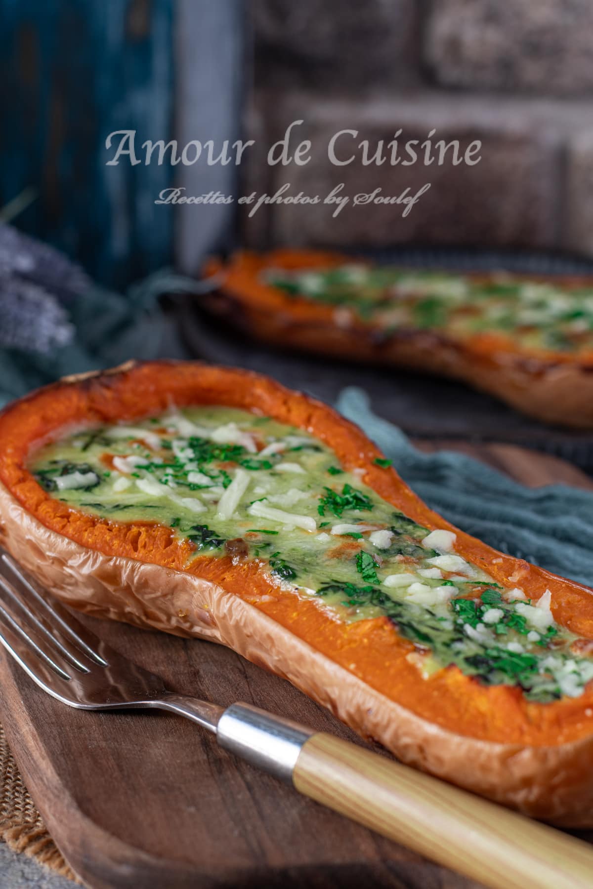 butternut farcie aux épinards