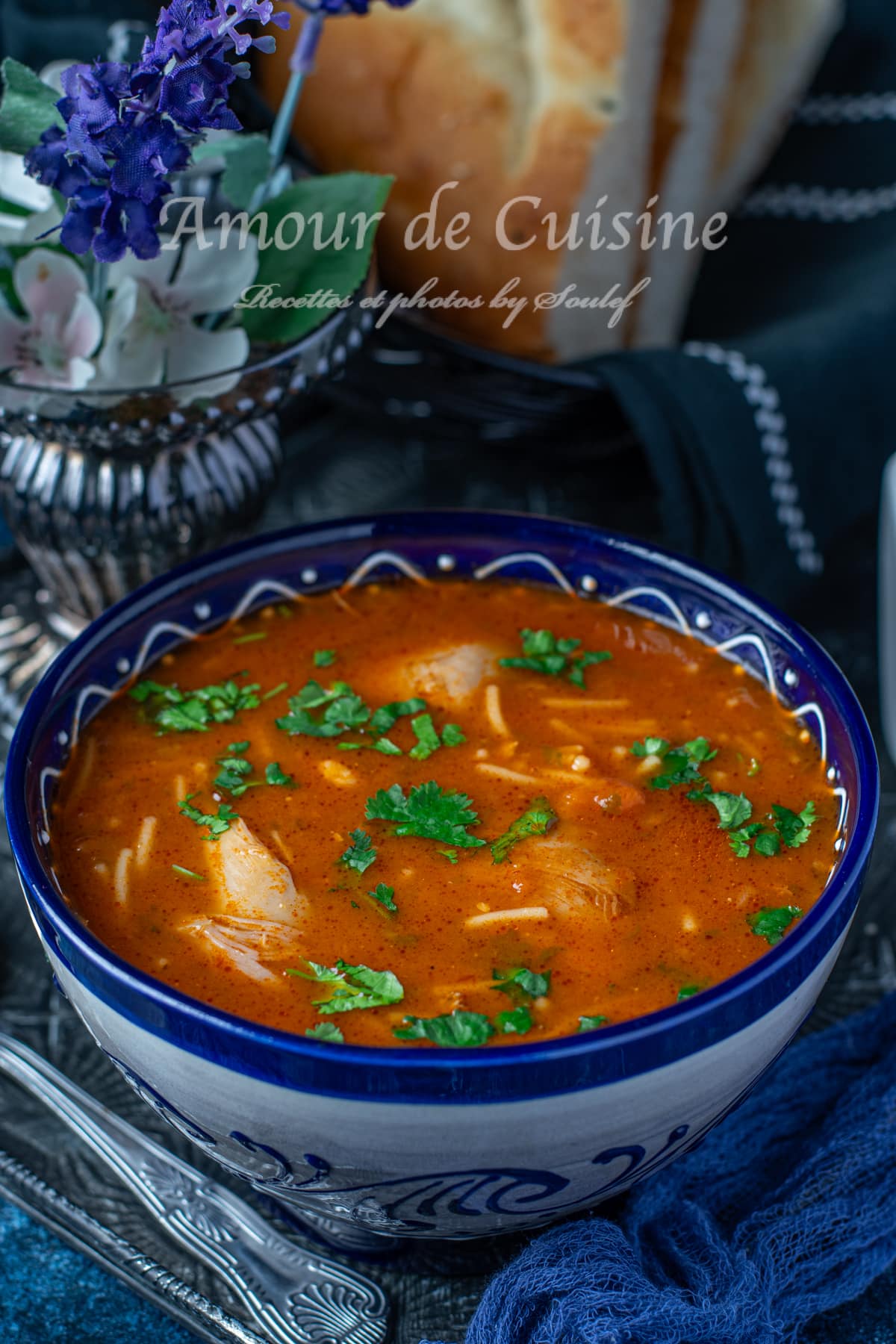 Chorba algerienne au poulet et vermicelle