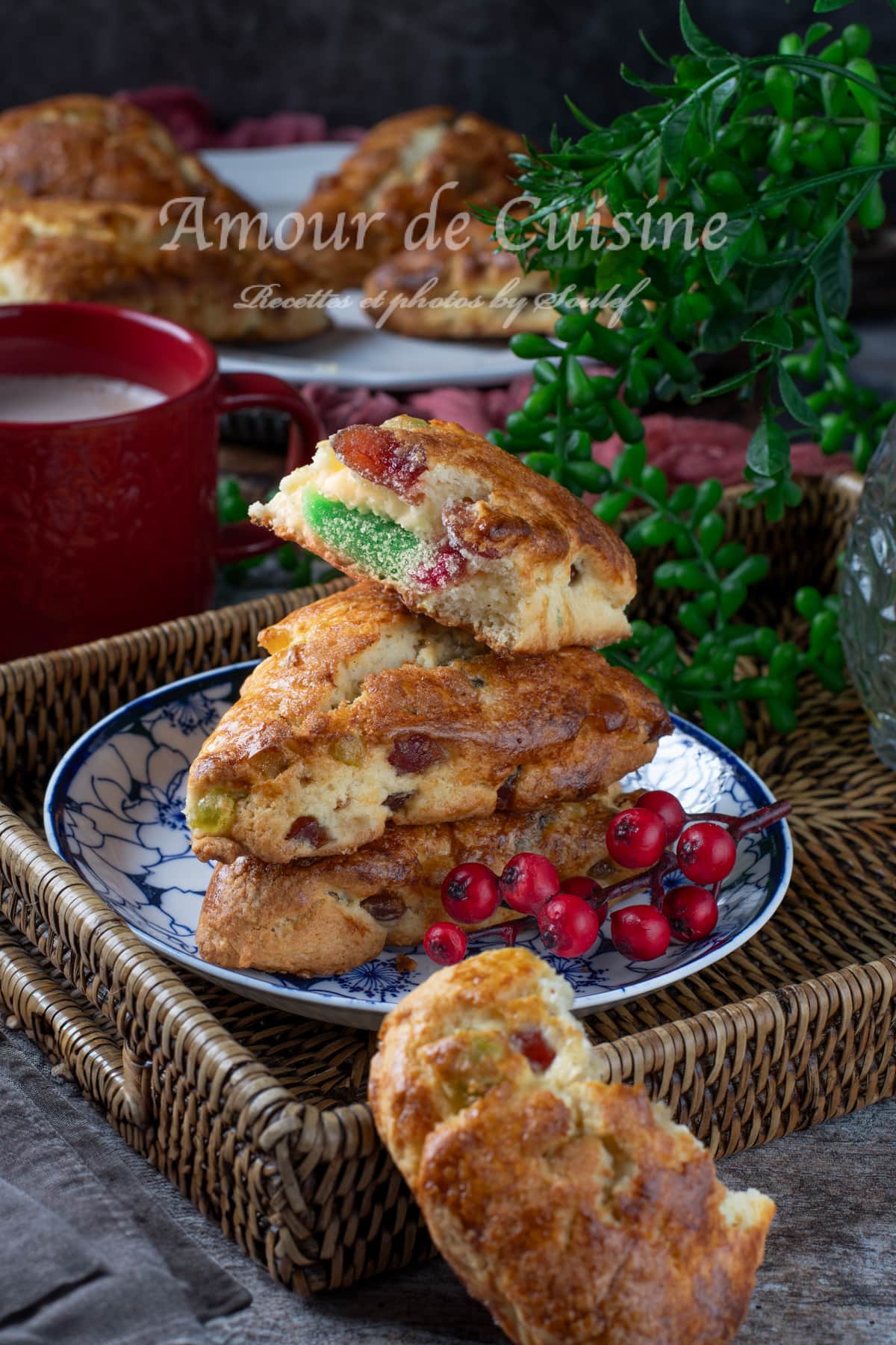 Recette de scones aux fruits confits