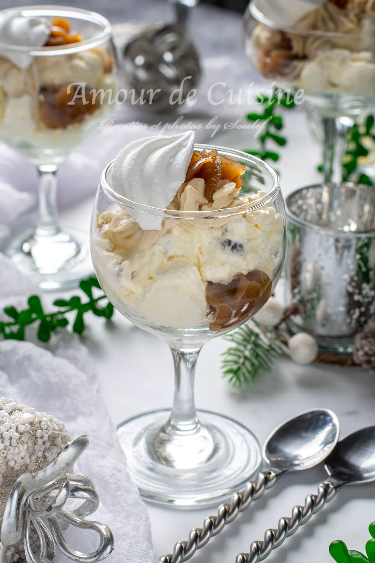 Recette Vacherin à la crème de marron et marrons glacés