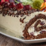 buche foret noire au mascarpone de Noel