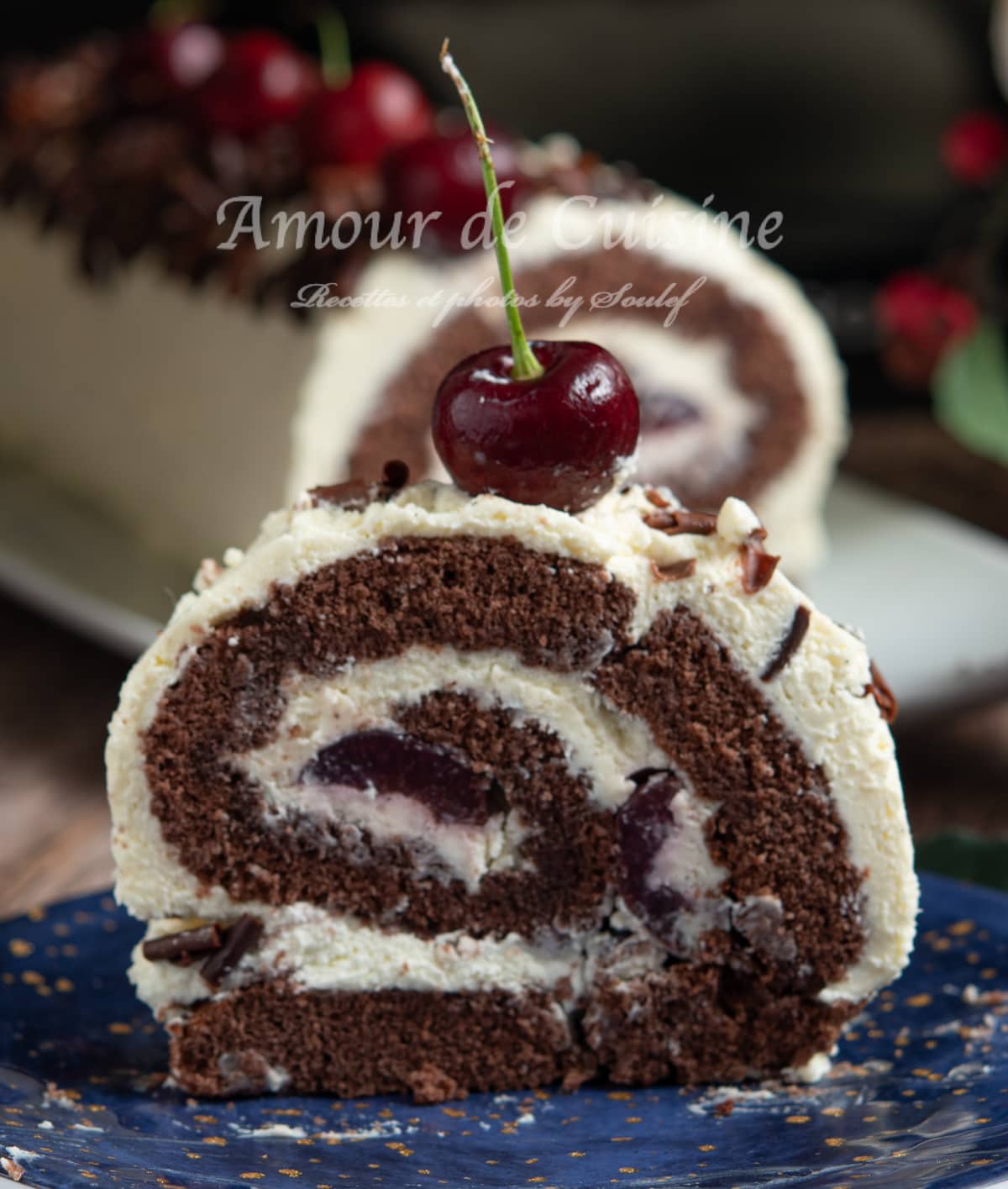 Buche forêt noire de Noel