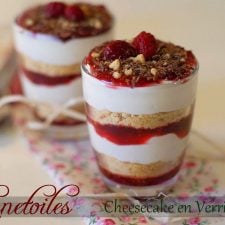 Cheesecake framboise sans cuisson en verrines