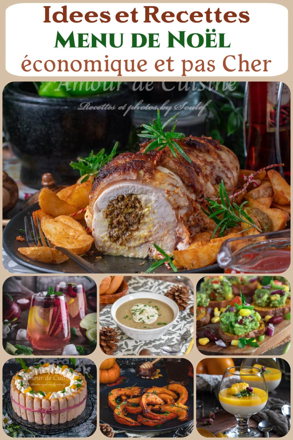 Recettes pour menu de Noel économique pas cher Amour de cuisine