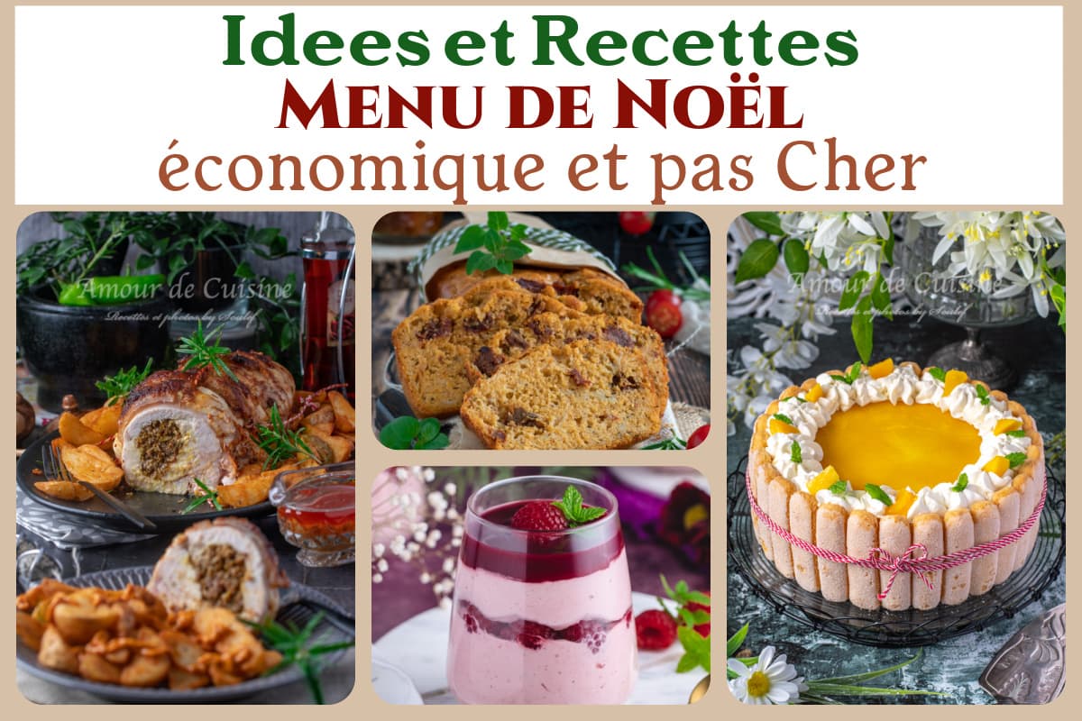 Recettes pour menu de Noel économique pas cher