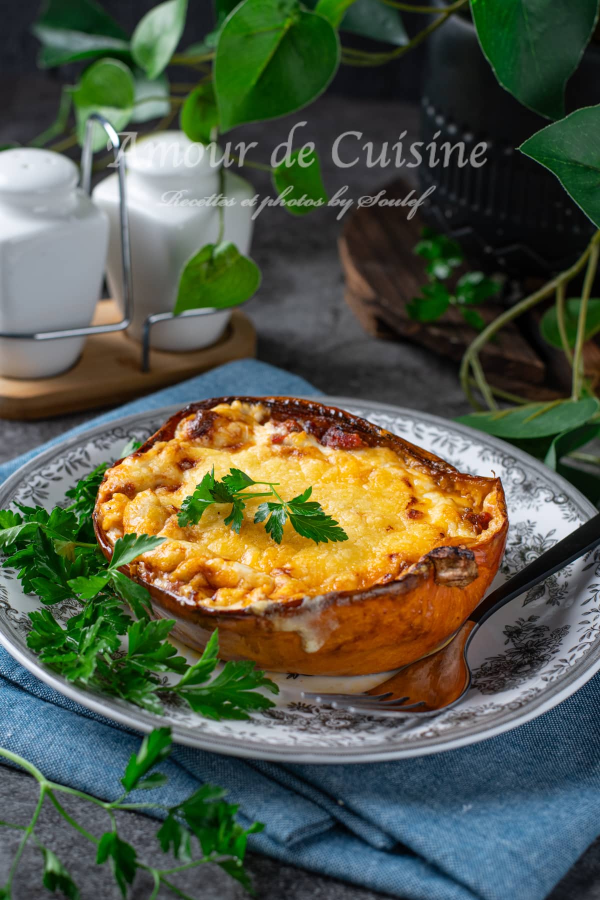 Courge spaghetti à la bolognaise au four