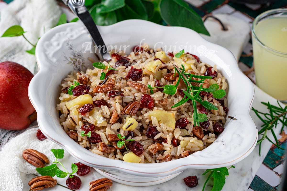 Riz pilaf, plat d’accompagnement sucré salé