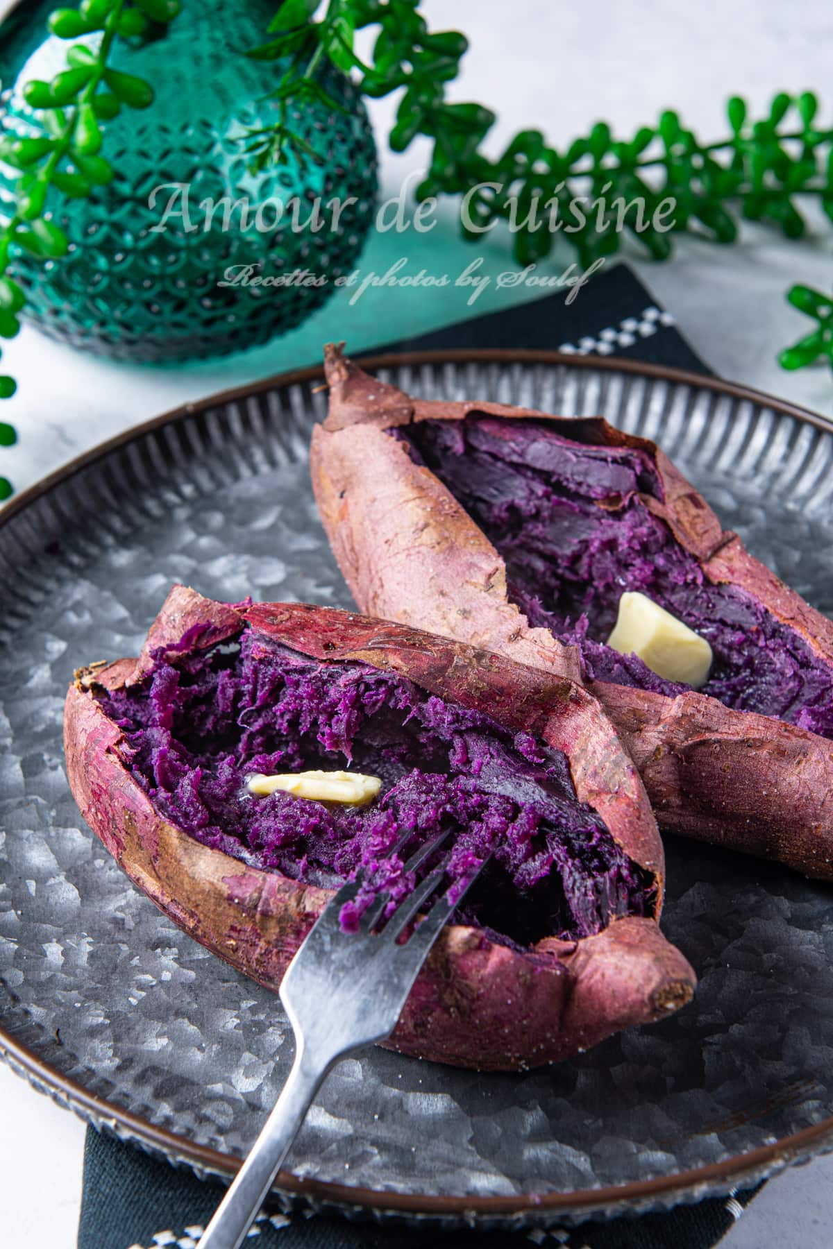 patate douce violette au four