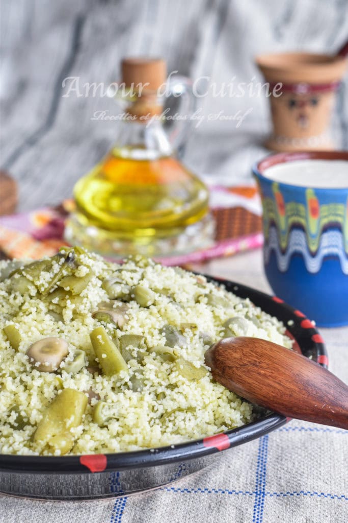 Couscous kabyle aux fèves - Aghmoudh