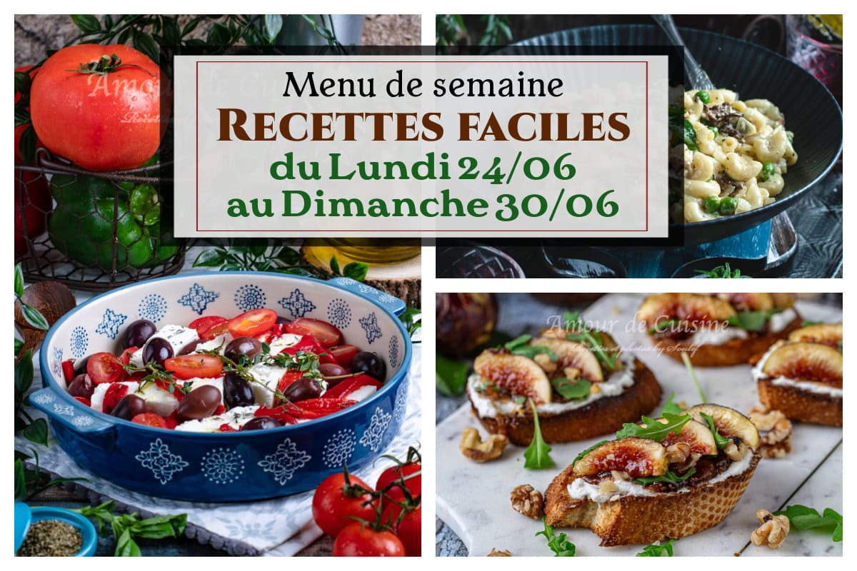 menu semaine 26