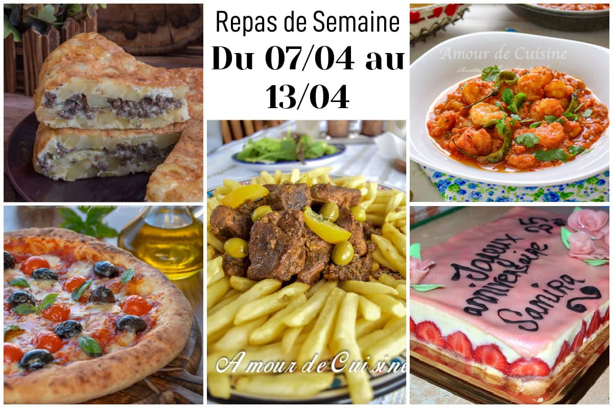 repas de semaine d avril