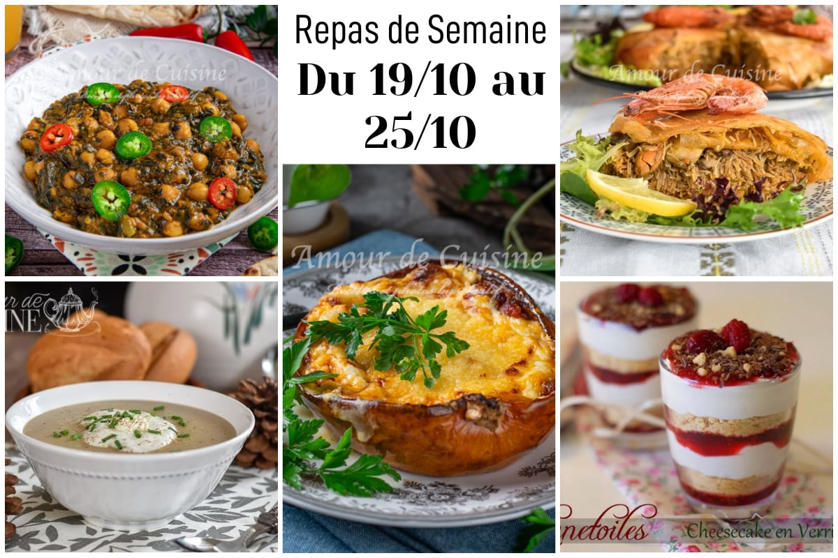 Planning repas semaine 43
