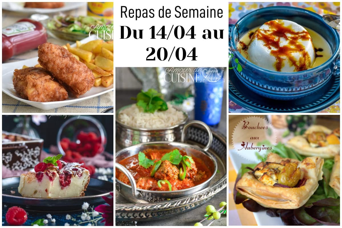repas de semaine 3 d'avril