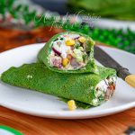 wraps d'epinards à la salade mexicaine au thon