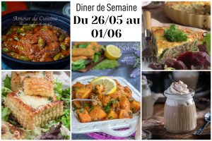 repas de semaine 26 mai