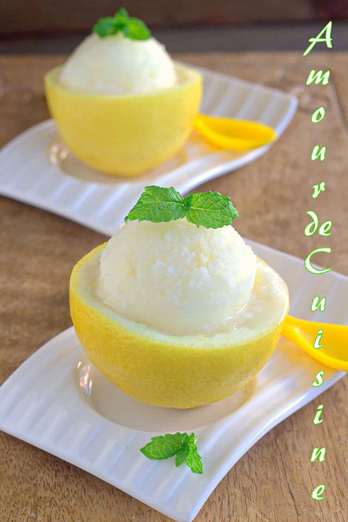 Citron givré maison garni de créponné algérien sans œuf