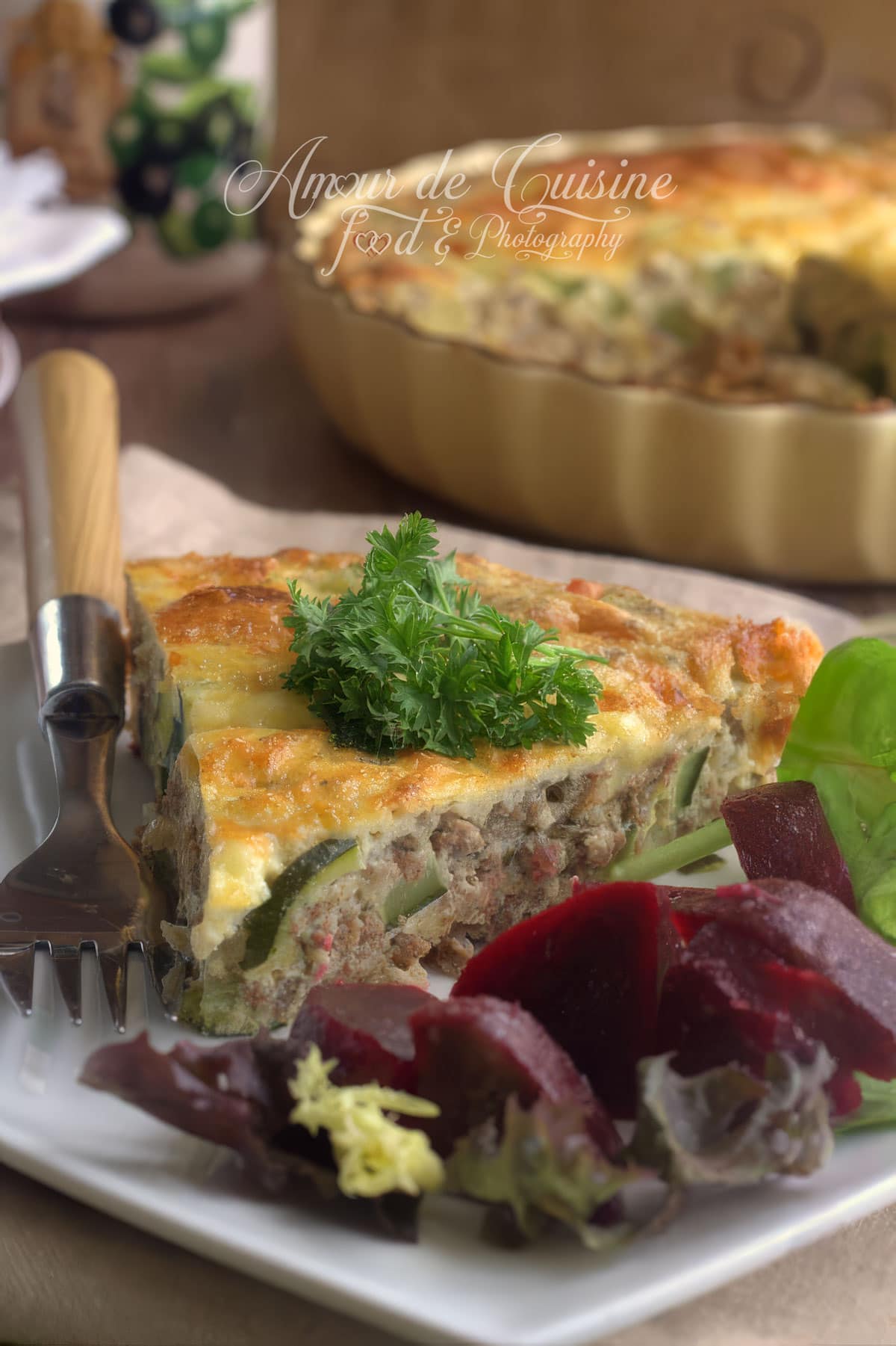 gratin de courgette à la viande hachée