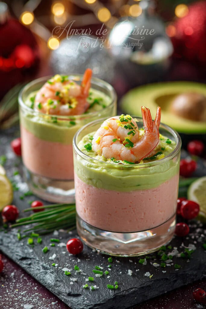 verrine tarama crevette avocat