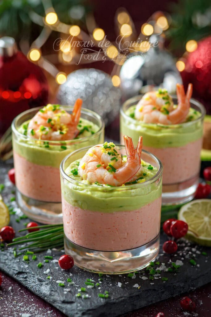 Verrine tarama avocat et crevettes