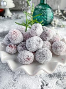 Billes de canneberges sucrees - sugared cranberries