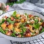 salade coings rotis quinoa et roquette