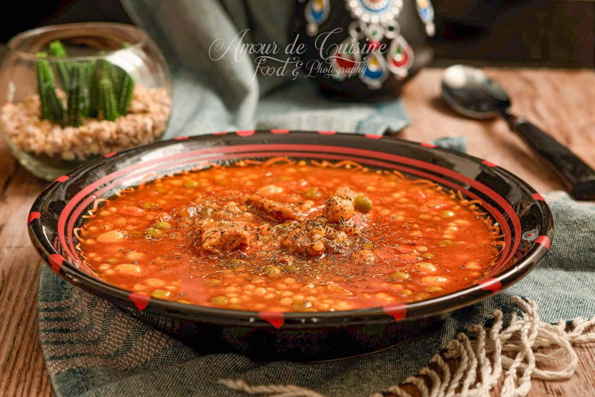 berkoukes au poulet et legumes