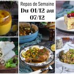 menu de la semaine du 01 au 07 decembre