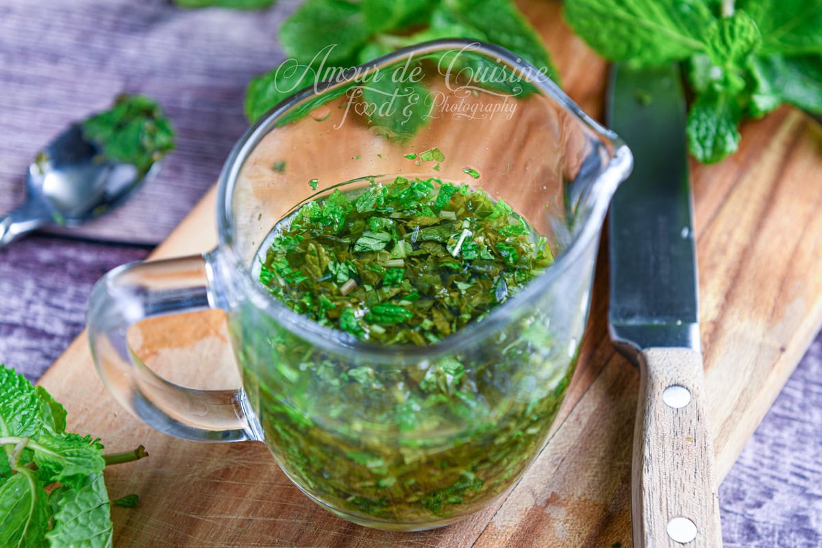 Homemade British Mint Sauce
