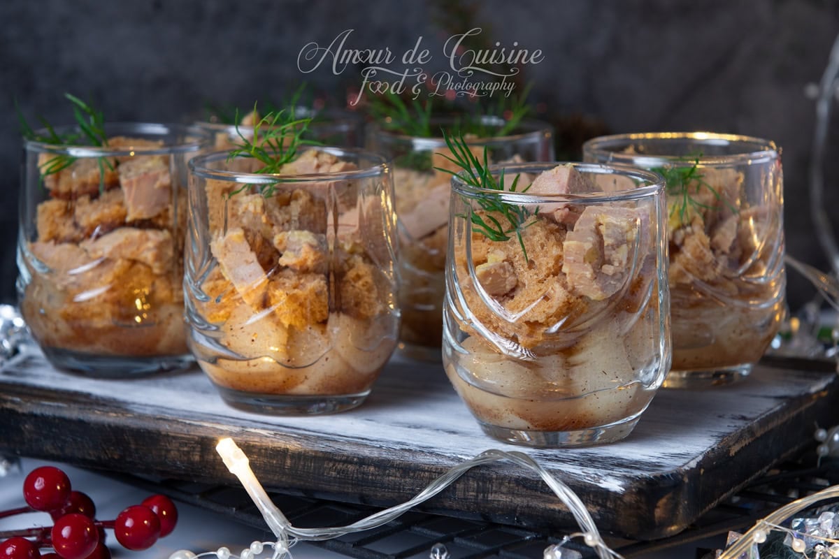 Foie Gras, Pear and Gingerbread Verrines : Elegant Christmas Appetiser