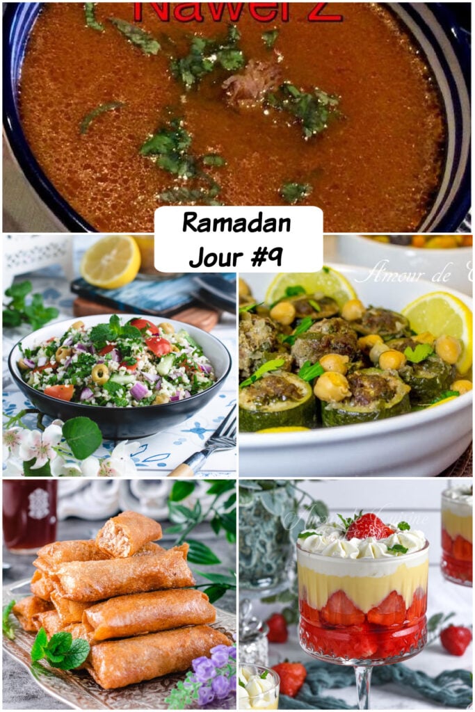 menu jour 9 du Ramadan