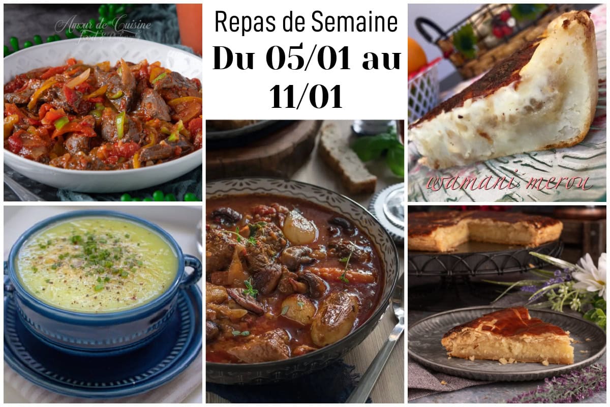 menu de la semaine du 05-01