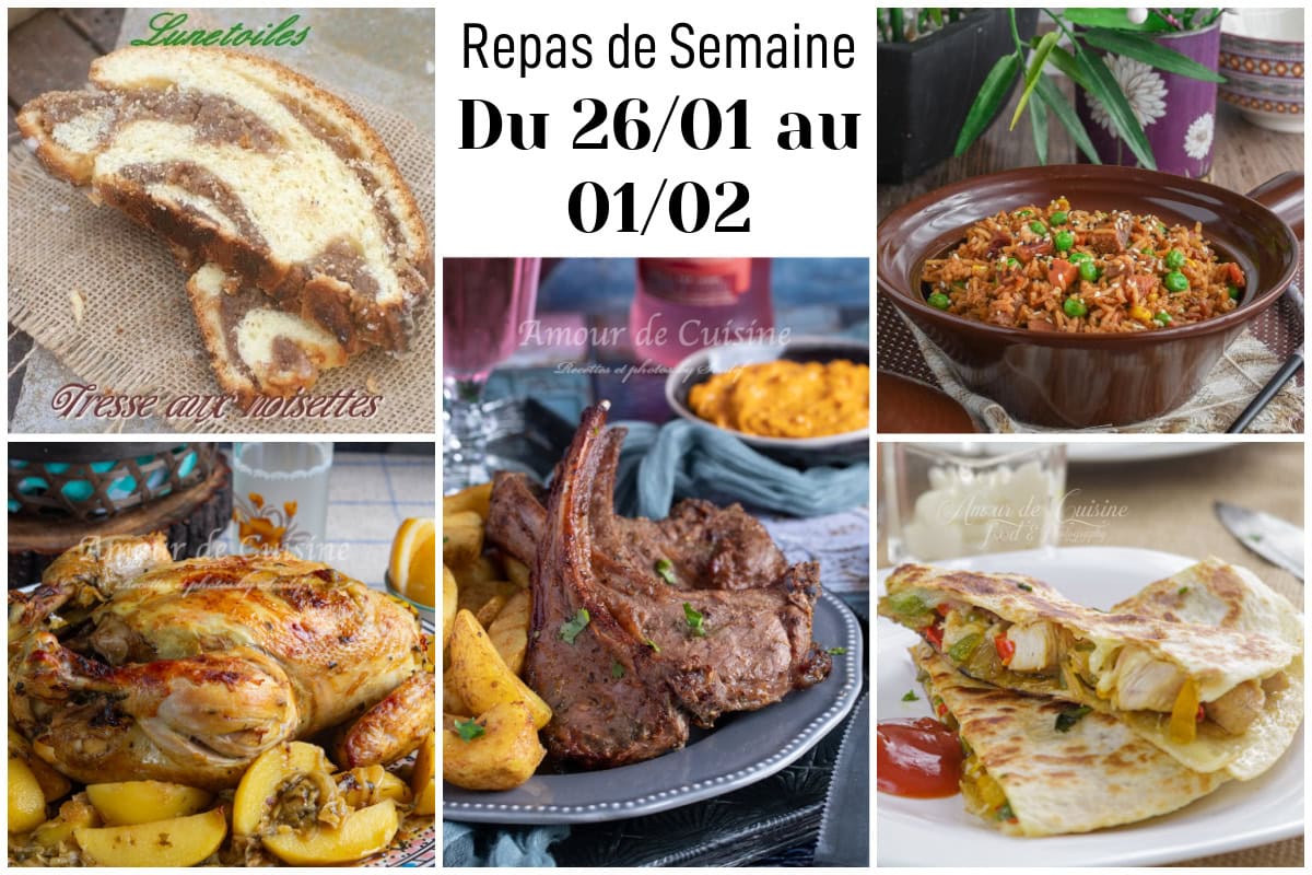 plan repas de la semaine