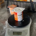 pot de yaourt comme mesure