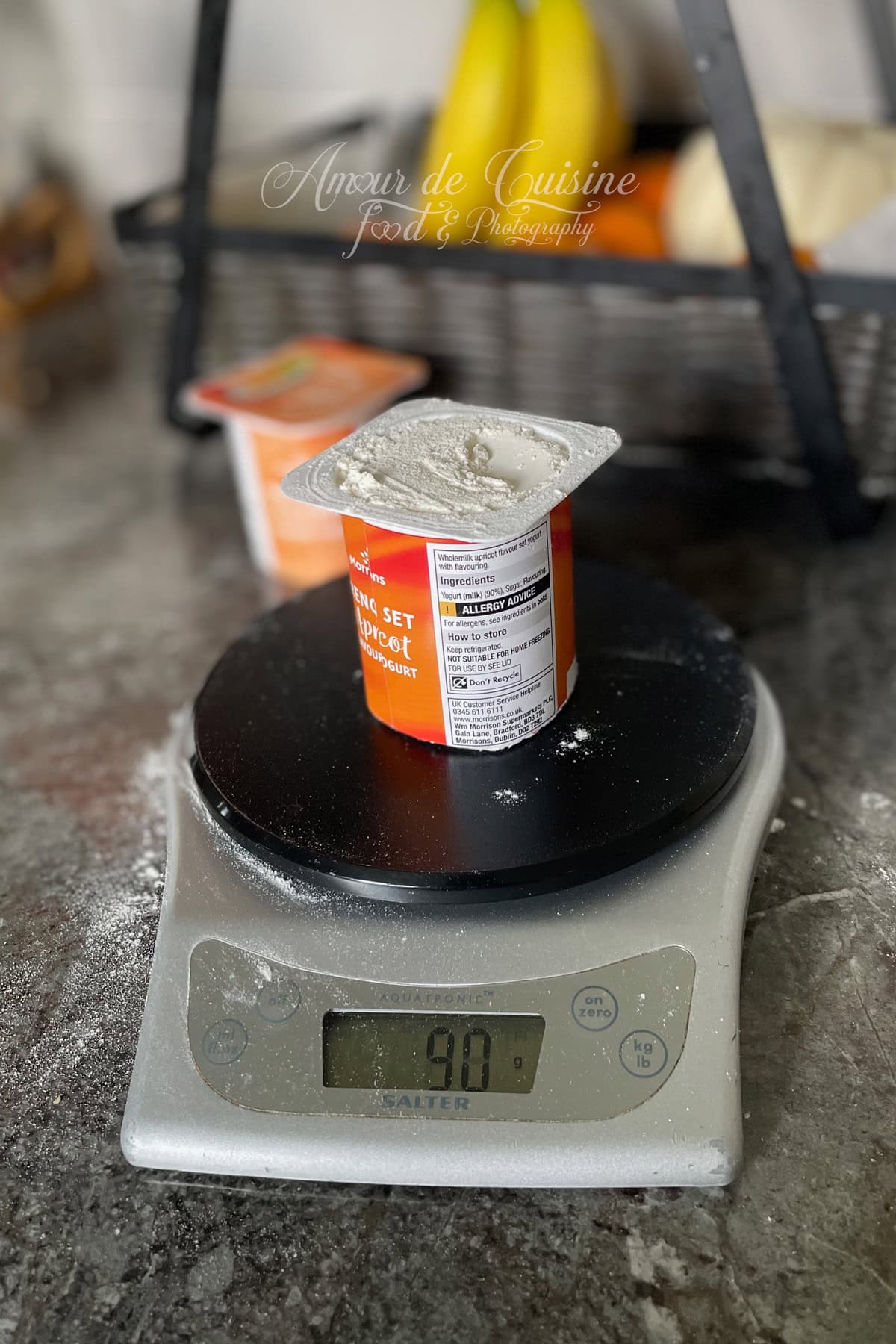 pot de yaourt comme mesure