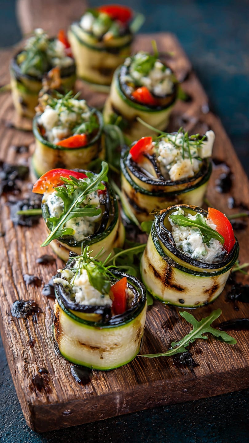 roulés de courgettes au fromage
