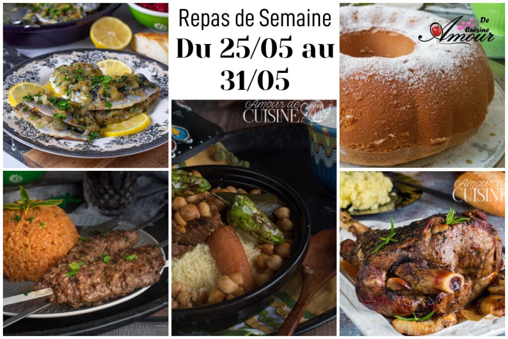 menu de la semaine du 25-05