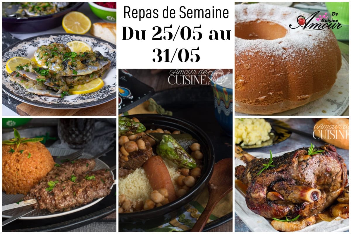 menu de la semaine du 25-05