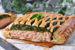 feuilleté au saumon et épinards