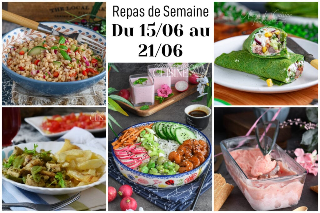 menu de la semaine 25