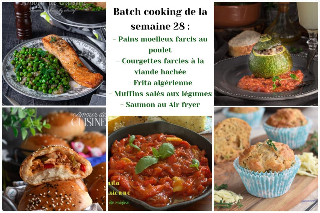 batch cooking de la semaine 28