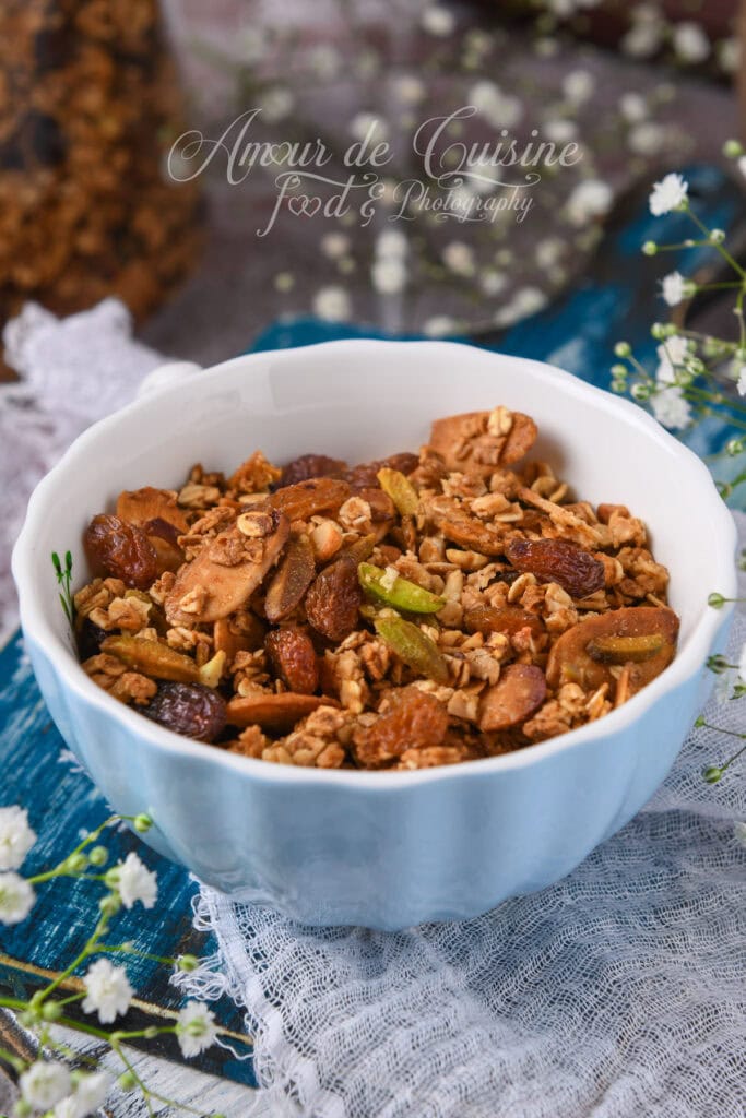 granola aux amandes croustillant