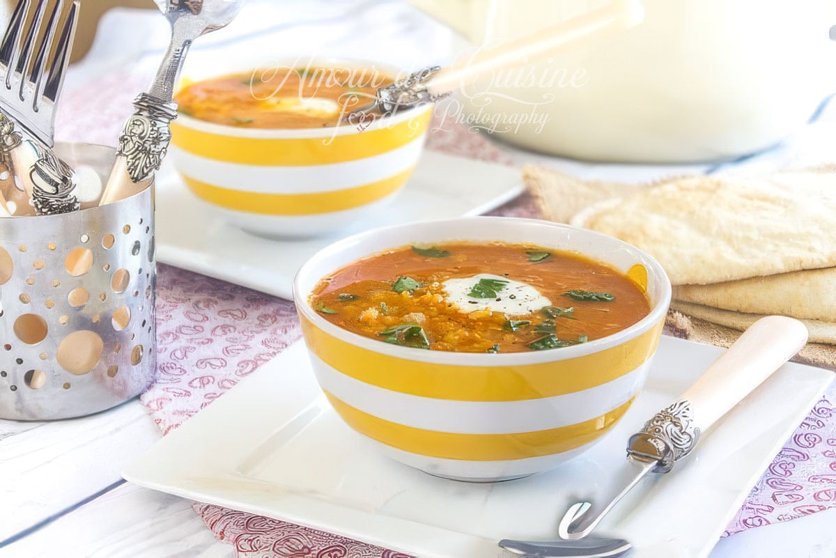 Easy Red Lentil and Sweet Potato Soup
