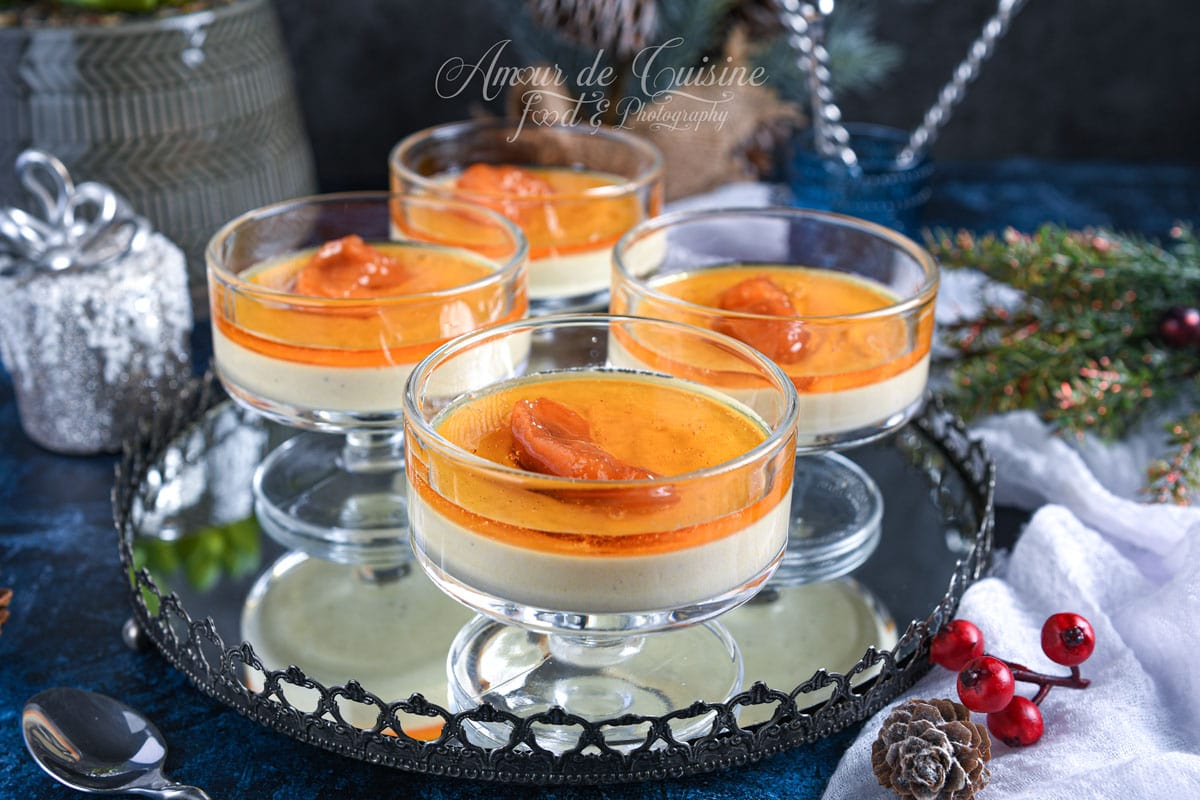 Panna cotta au foie gras et gelée de coing : verrines festives faciles